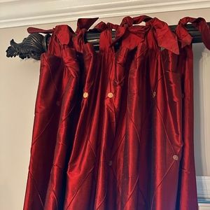 Burgundy Silk drapes